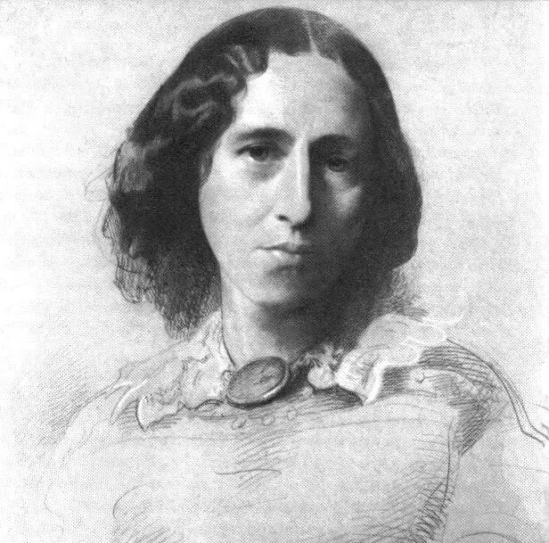 3. George Eliot (Mary Ann Evans) (By Samuel Laurence, Public domain)