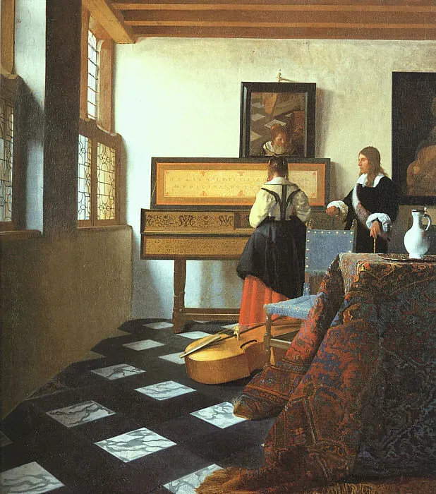4. The Music Lesson (Lady at the Virginals with a Gentleman) - Johannes Vermeer (c. 1662–1664) (art_es_anna, Flickr, CC BY 2.0)