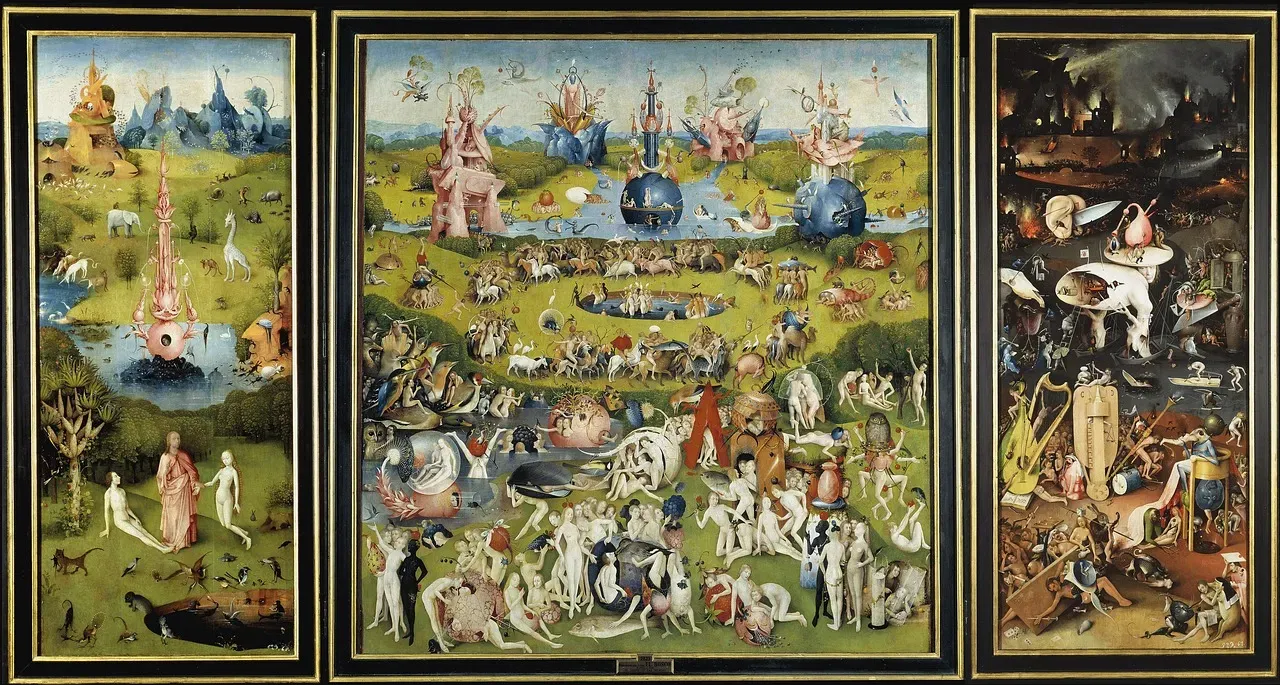2. The Garden of Earthly Delights - Hieronymus Bosch (c. 1490–1510) (Image Credits: Pixabay)