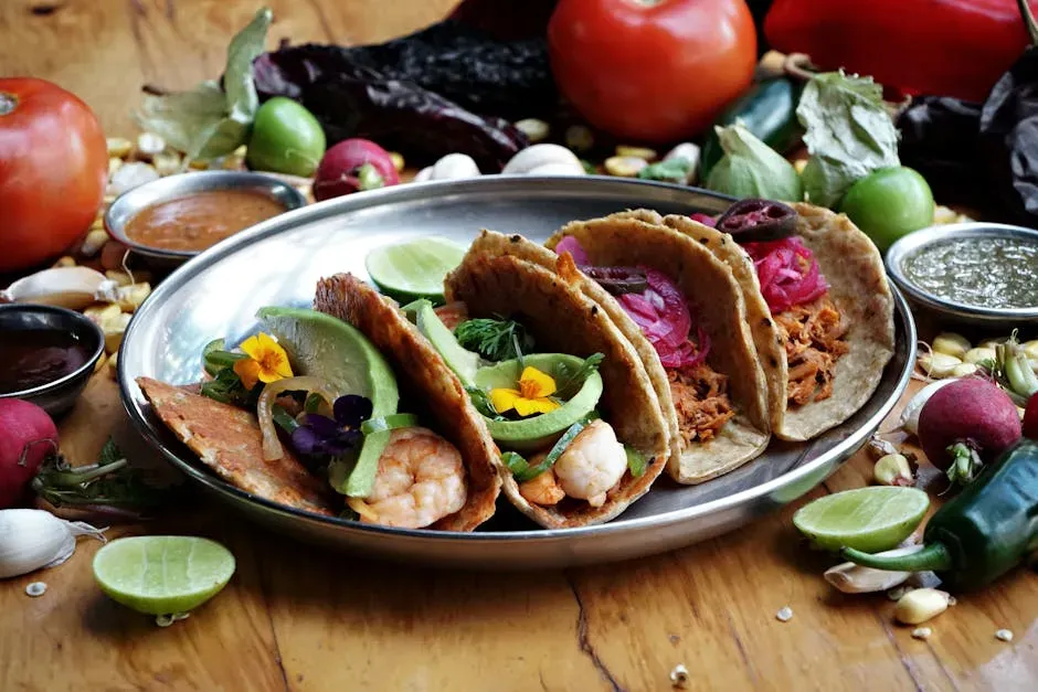 2. Shrimp Tacos with Sriracha Lime Sauce (Image Credits: Pexels)
