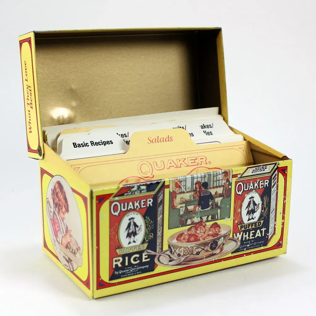 7. A Worn Recipe Box or a Handwritten Recipe Notebook (ShebleyCL, Flickr, CC BY 2.0)