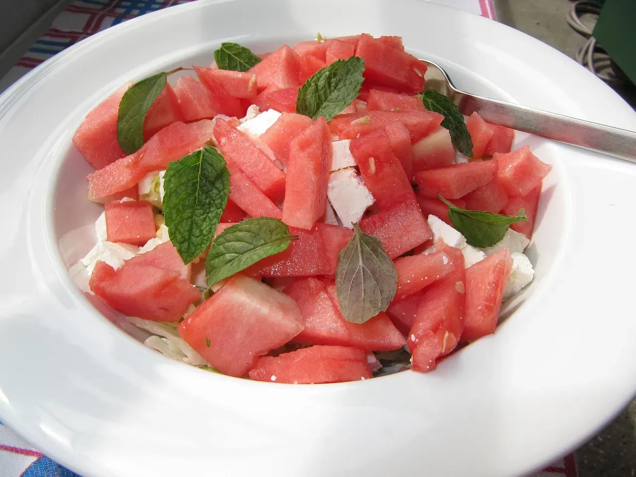 3. Watermelon and Feta Cheese (Image Credits: Pixabay)