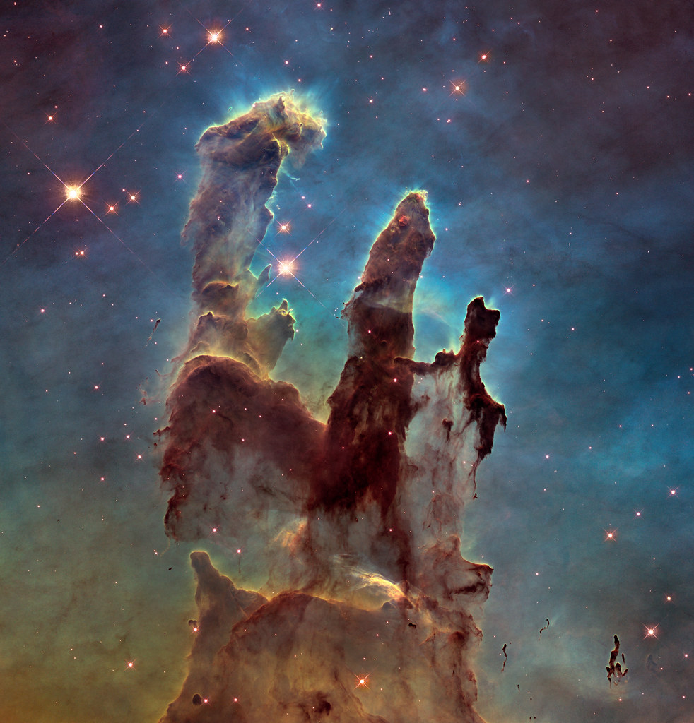 The Pillars of Creation: Star-Birth in the Eagle Nebula (image credits: flickr)