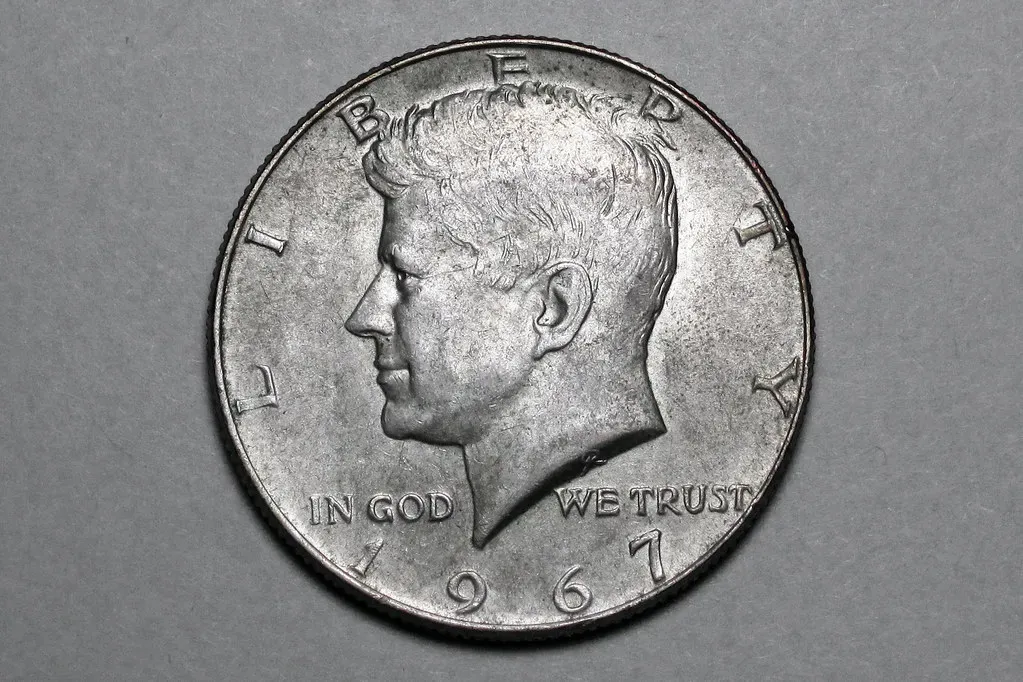 1964 Kennedy Half Dollar SMS Special Strike: The Crown Jewel (James St. John, Flickr, <a href="https://creativecommons.org/licenses/by/2.0/" target="_blank" rel="noopener">CC BY 2.0</a>)