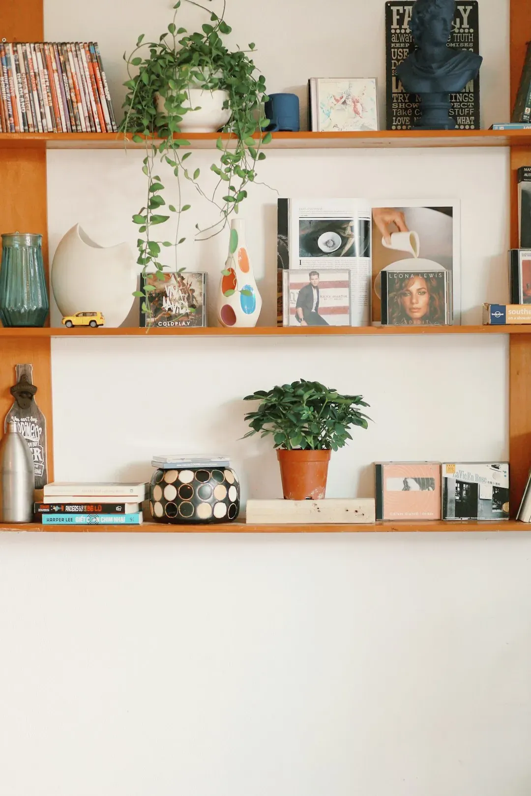 8. Install Floating Shelves and Style Them with Plants (Image Credits: Unsplash)