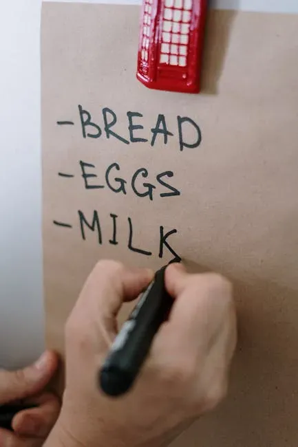 5. Planning Meals and Shopping With a List (Image Credits: Pexels)