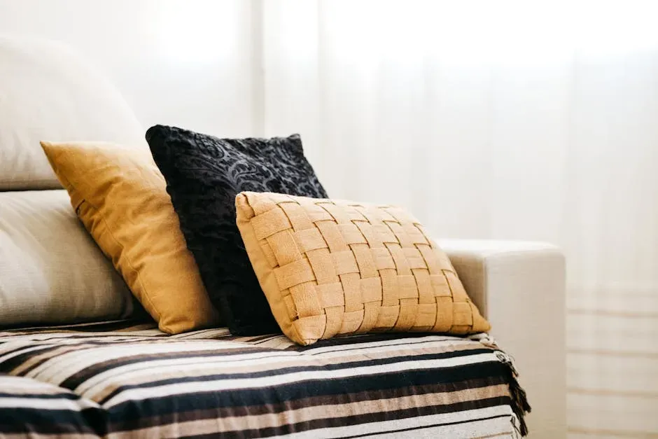 9. Excessive Throw Pillows (Image Credits: Pexels)