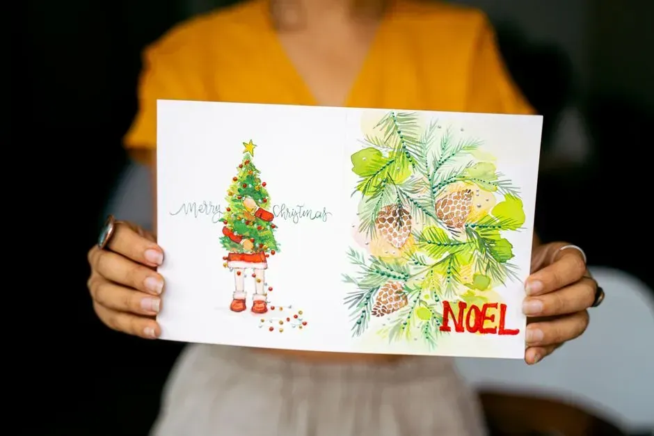4. Sending physical holiday cards to the extended family (Image Credits: Pexels)