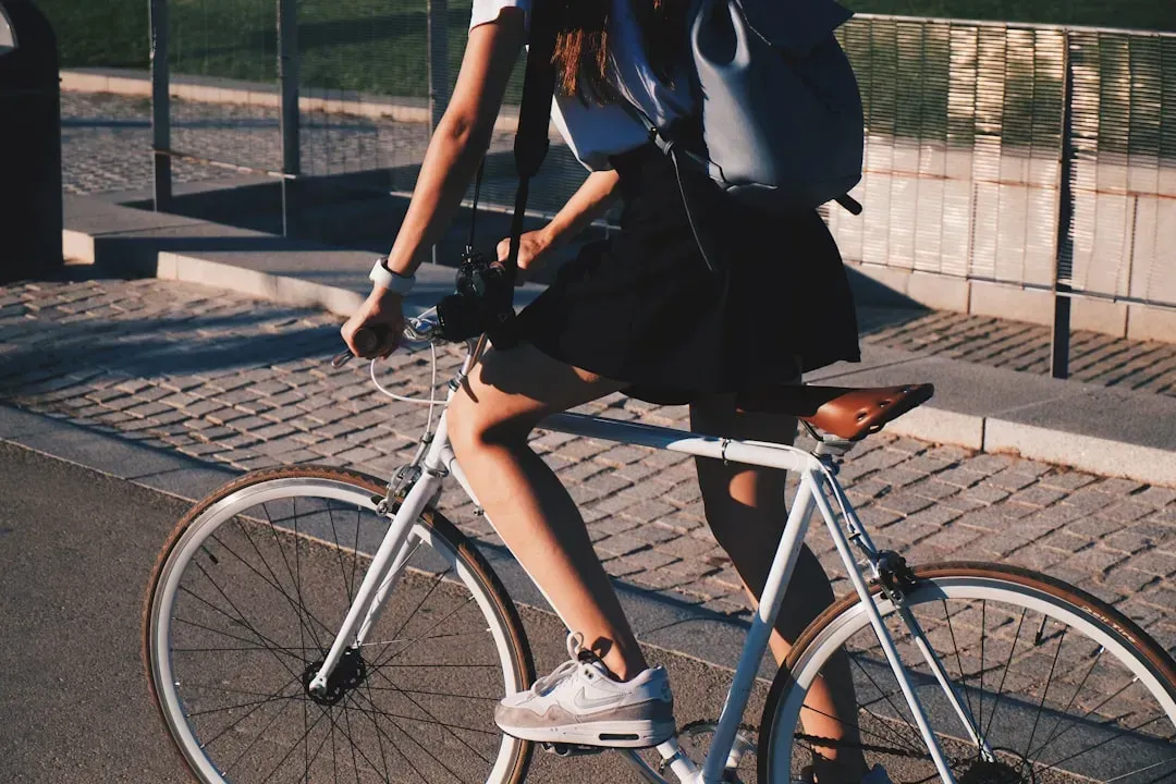 6. Riding a bike in real traffic (Image Credits: Unsplash)