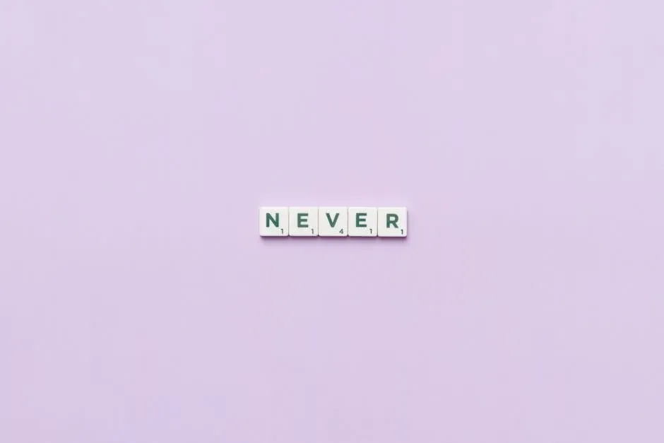 4. "Never" (Image Credits: Pexels)