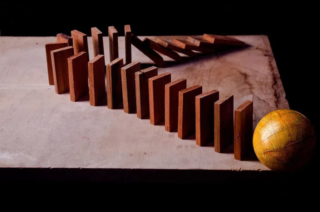 16. Build a marble run or domino chain (Image Credits: Unsplash)