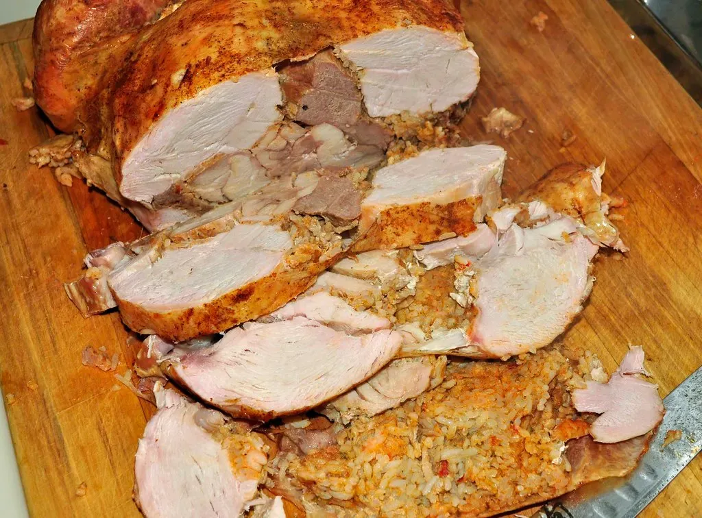 8. Turducken at holiday tables (jeffreyw, Flickr, <a href="https://creativecommons.org/licenses/by/2.0/" target="_blank" rel="noopener">CC BY 2.0</a>)