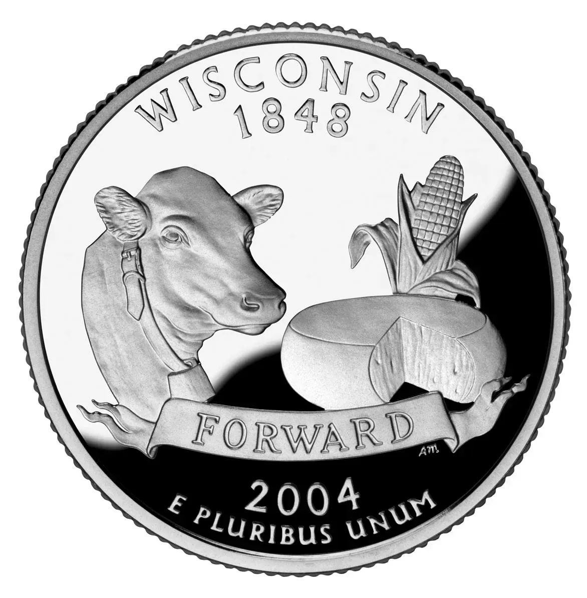 6. The 2004-D Wisconsin State Quarter with Extra Leaf Error (<a href="https://commons.wikimedia.org/w/index.php?curid=51470" target="_blank" rel="noopener">Public domain</a>)