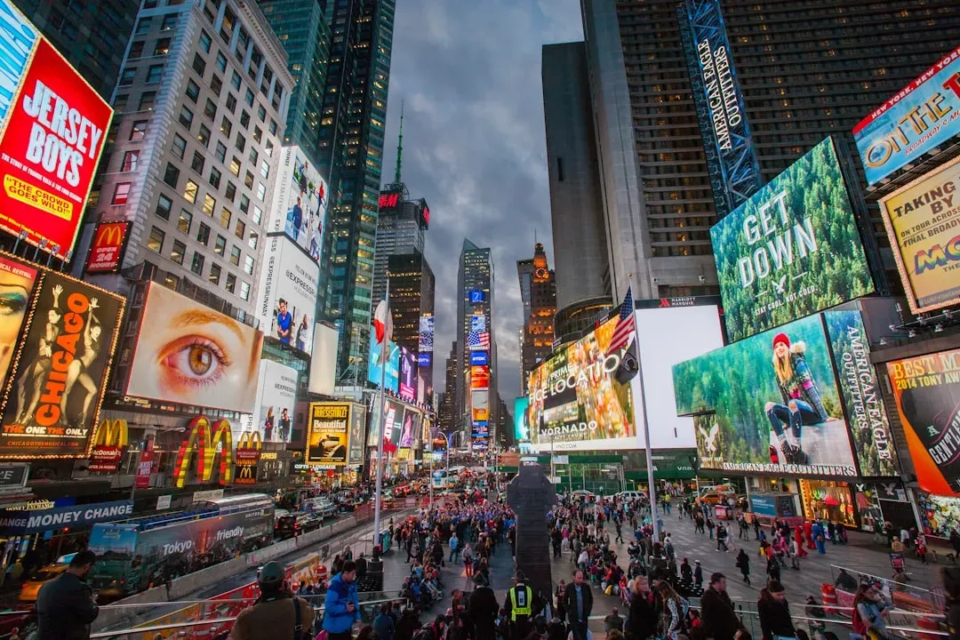 13. New York City's Times Square Area (Image Credits: Unsplash)