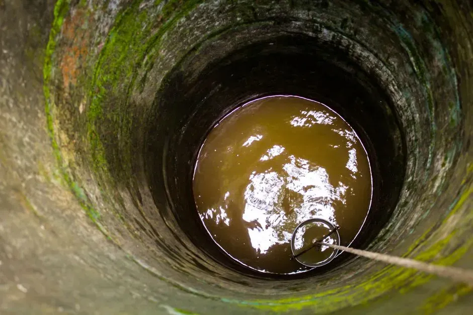 6. Pumping water from an outdoor well (Image Credits: Pexels)