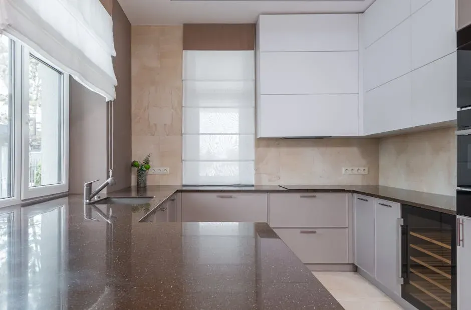5. Waterfall Edges on Kitchen Islands (Image Credits: Pexels)