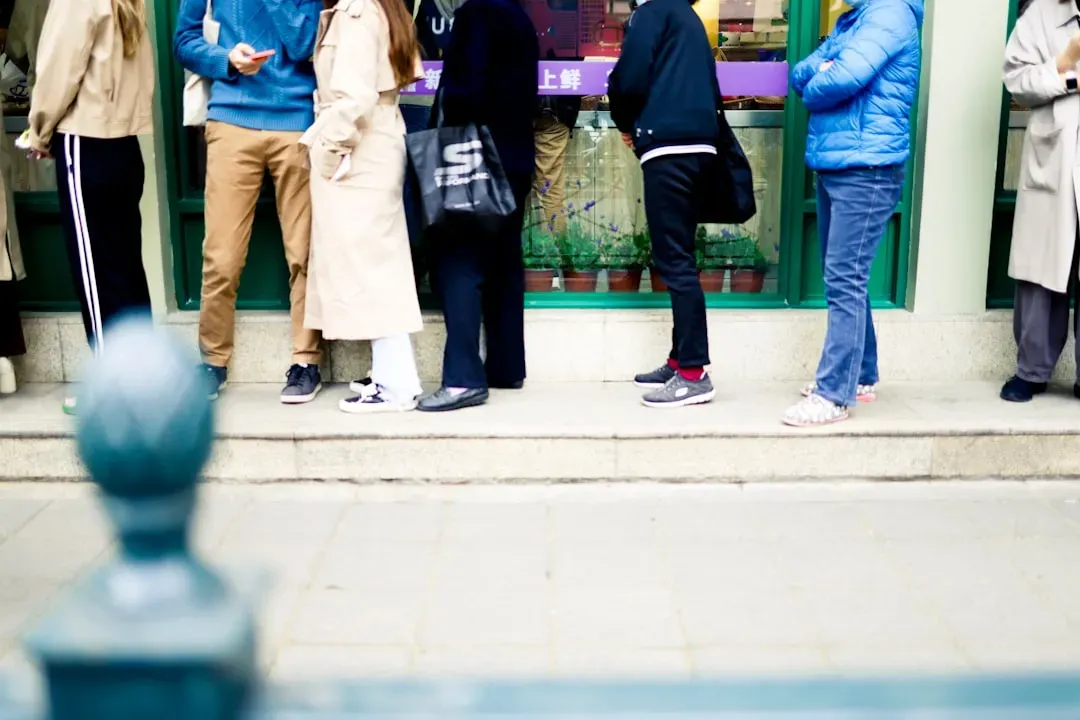 7. Standing in line without moving forward when there's room (Image Credits: Unsplash)