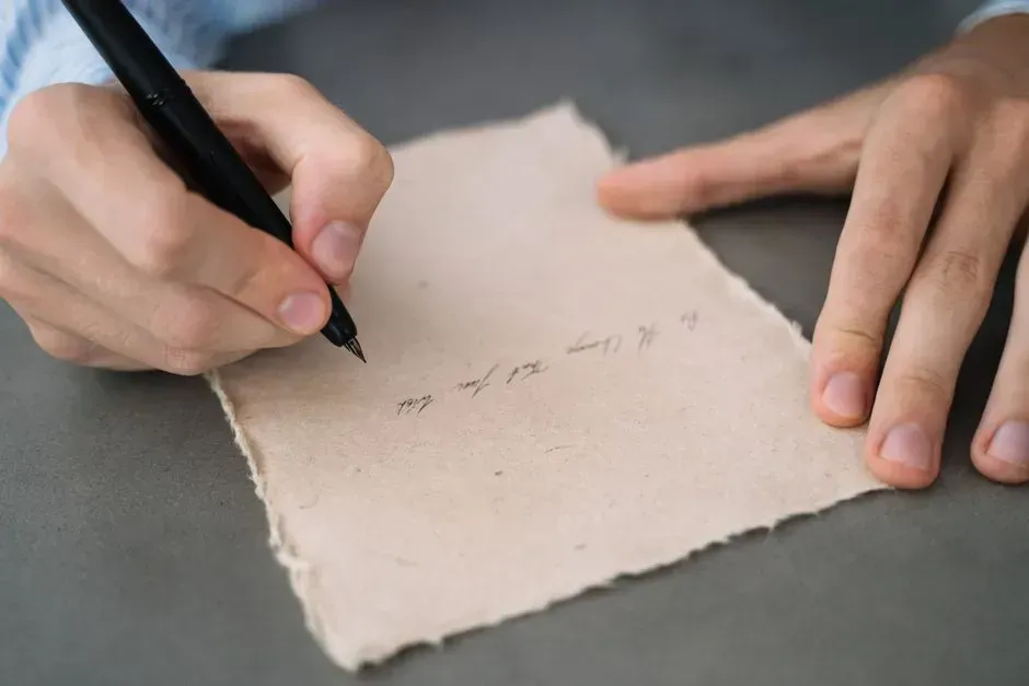 6. Skipping formal thank-you notes for handwritten ones (Image Credits: Pexels)