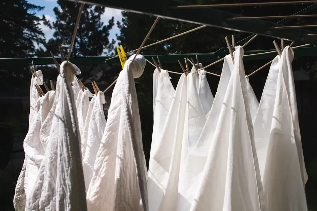 2. Hanging Laundry on a Clothesline (Image Credits: Unsplash)