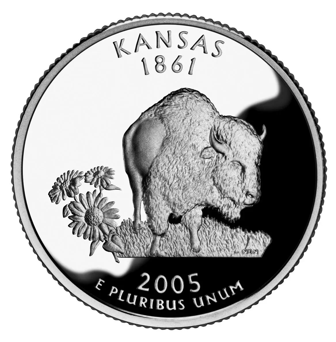 3. The 2005 Kansas "In God We Rust" Quarter (<a href="https://commons.wikimedia.org/w/index.php?curid=51472" target="_blank" rel="noopener">Public domain</a>)