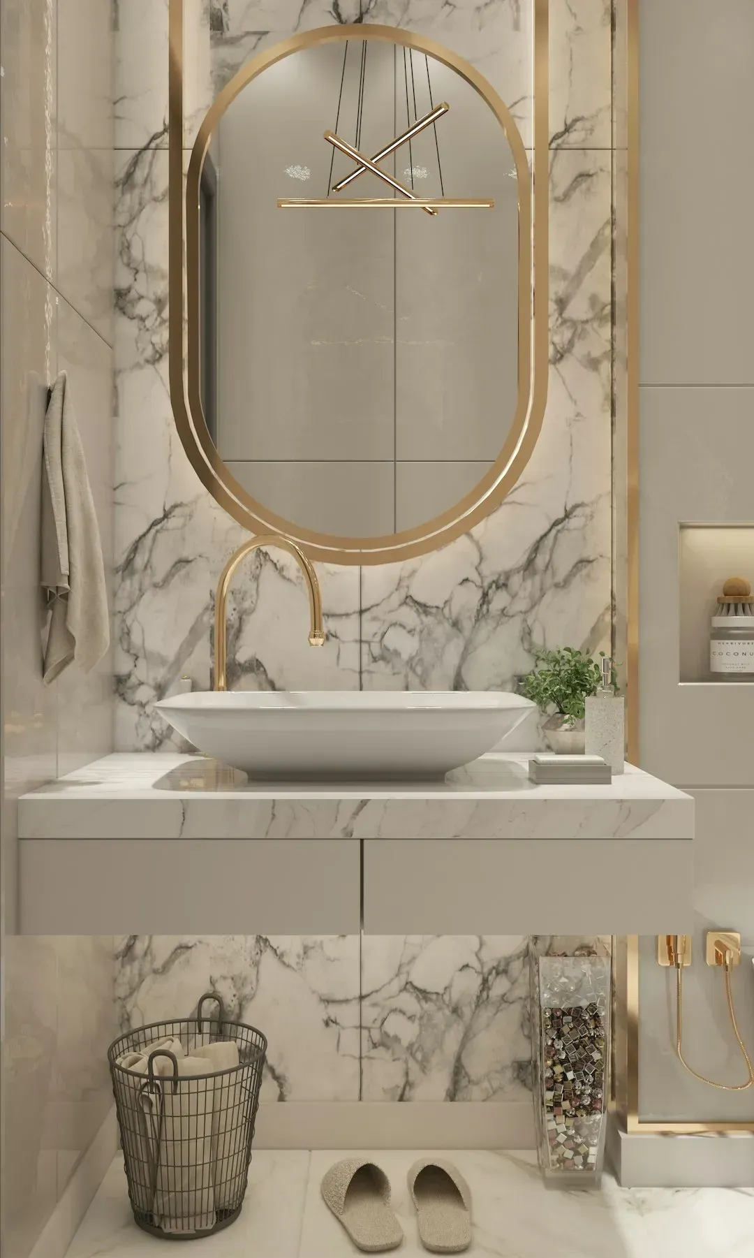 5. Marble bathroom sinks and countertops (Image Credits: Unsplash)