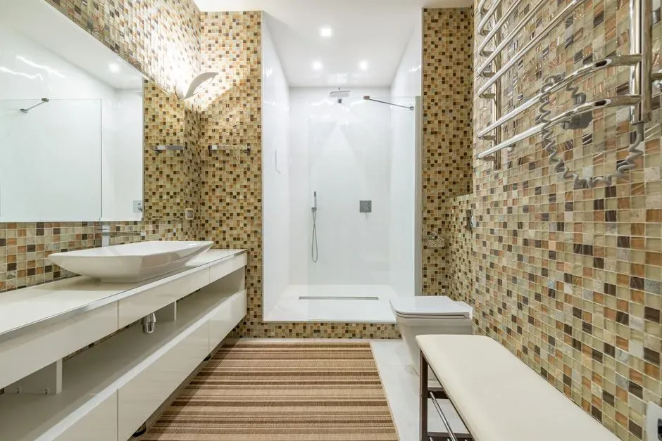7. Mosaic Tile Accent Bands That Date the Space Instantly (Image Credits: Pexels)