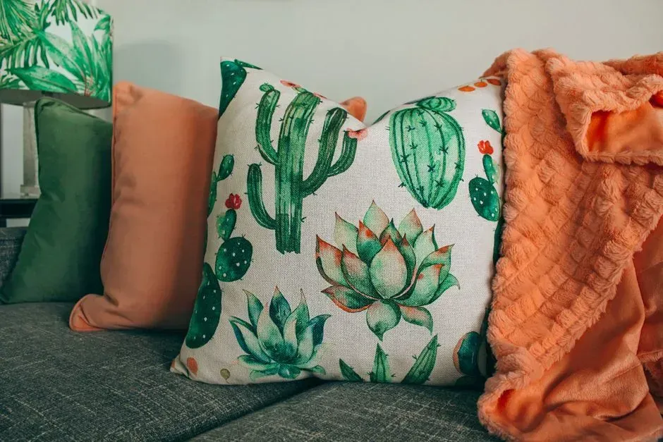 4. Piles of decorative throw pillows on every surface (Image Credits: Pexels)