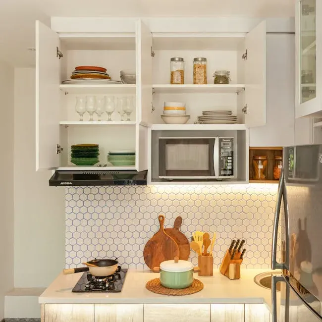 Open Kitchen Shelving (Image Credits: Pexels)