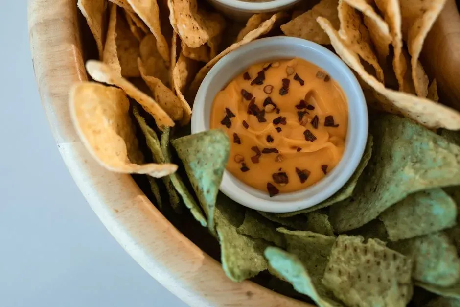 3. Nachos With Cheese Dip (Image Credits: Pexels)