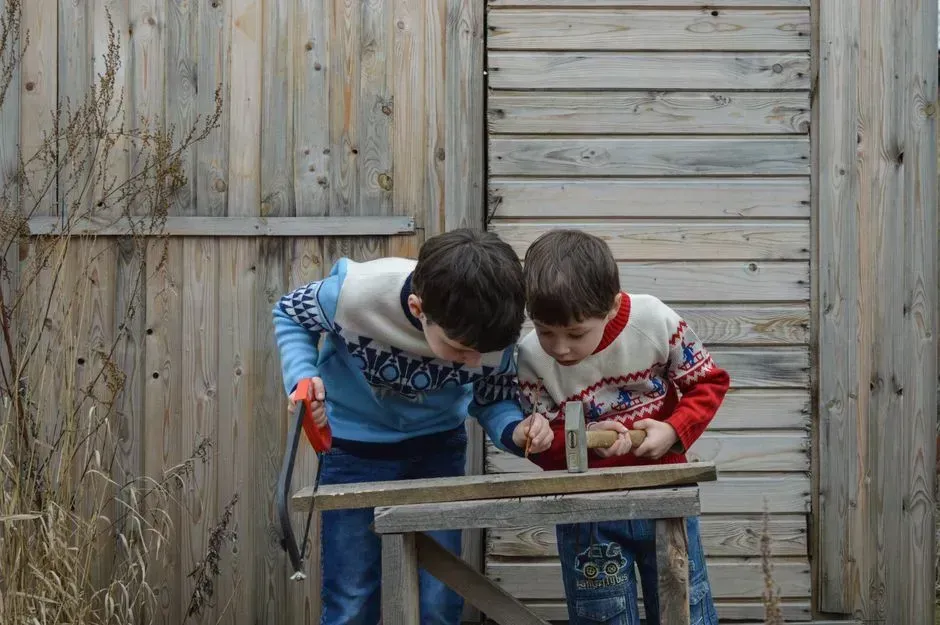 4. Building Backyard Forts with Real Tools (Image Credits: Pexels)