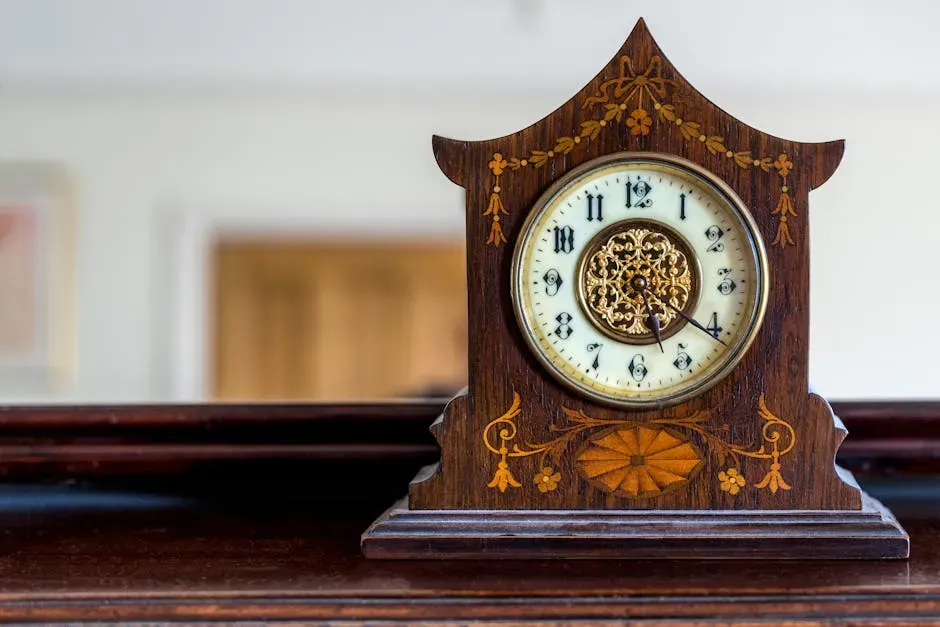 A Mantel Clock or Antique Timepiece (Image Credits: Pexels)
