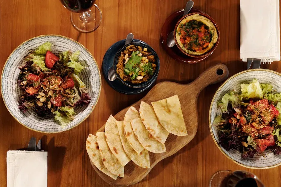 Meal 5: Pita with Hummus, Cucumber, and Za'atar (Image Credits: Pexels)