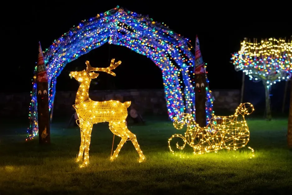 3. Elaborate Outdoor Light Displays (Image Credits: Pexels)