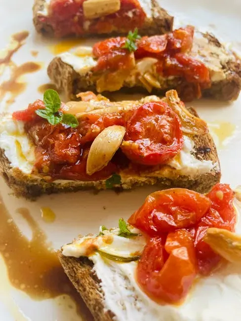 Meal 9: White Bean and Sun-Dried Tomato Bruschetta (Image Credits: Pexels)