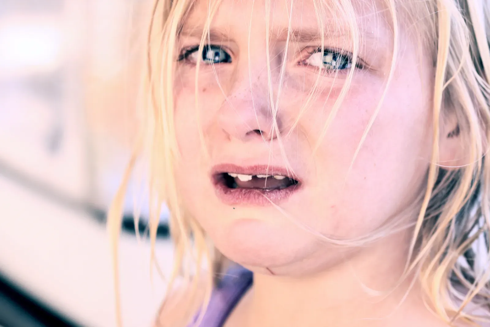 5. Telling Children to Suppress Their Emotions (Free Overexposed Faux Vintage Film Scared Crying Child Creative Commons, CC BY 2.0)