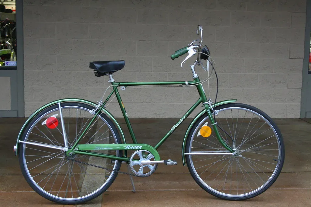 2. A vintage bicycle, often a Schwinn, hanging from the rafters (Richard Masoner / Cyclelicious, Flickr, CC BY-SA 2.0)