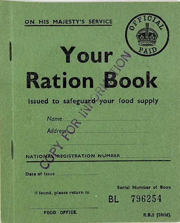 Ration Book (Image Credits: Your Ration Book
Uploaded by oaktree_b, Public domain)