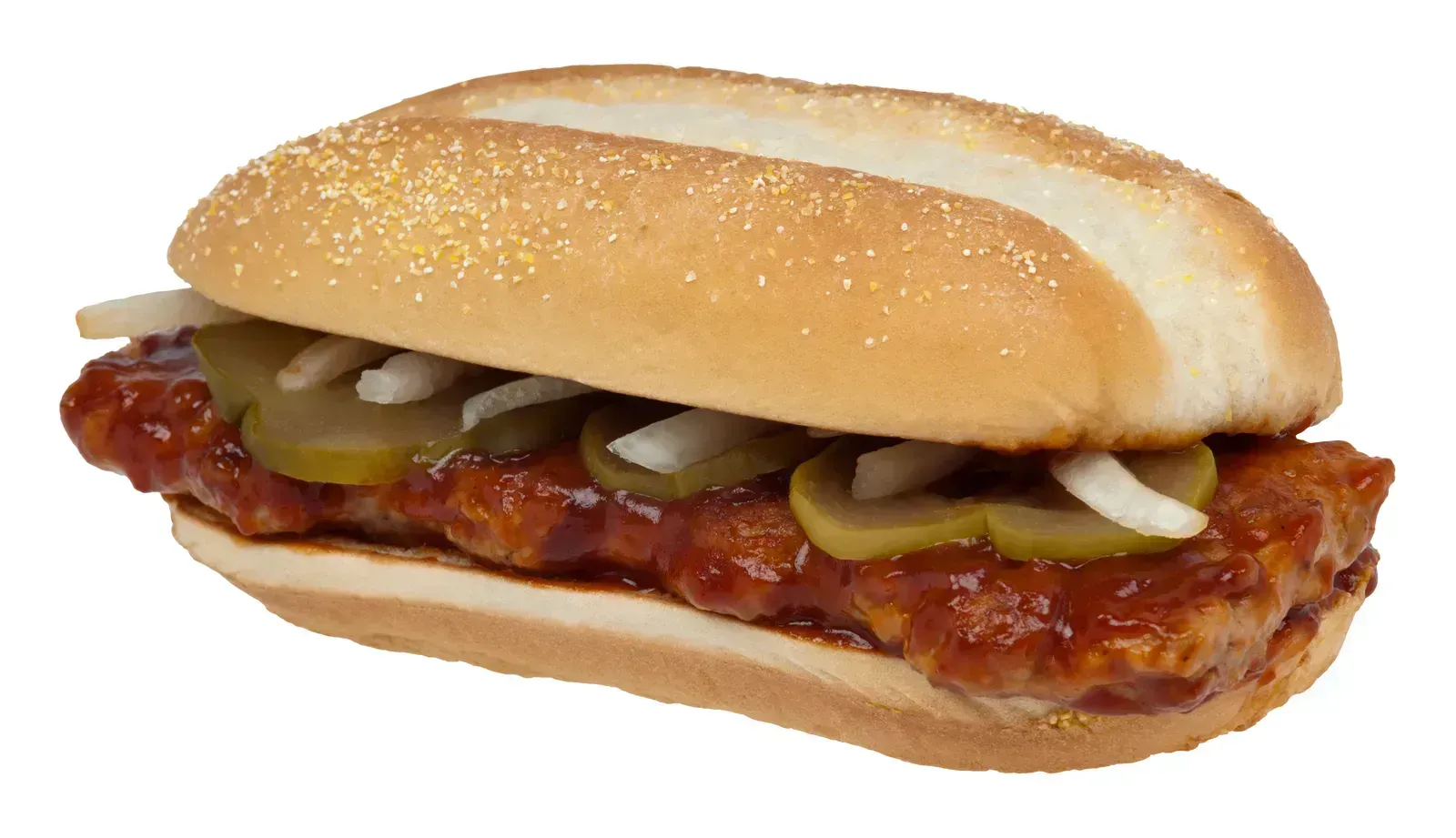 The McRib at McDonald's (By Evan-Amos, Public domain)