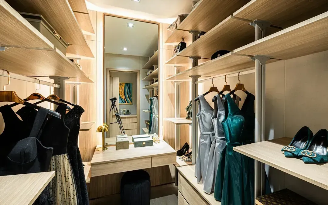 Boutique-style feature shelving and display storage (Image Credits: Unsplash)