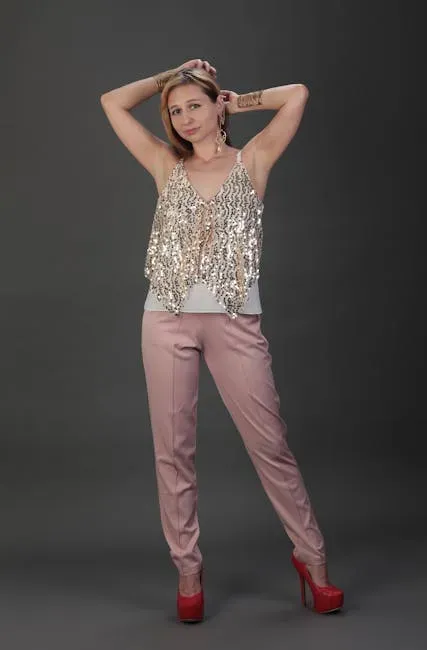 1. Heavily Bedazzled or Sequined Tops (Image Credits: Pexels)