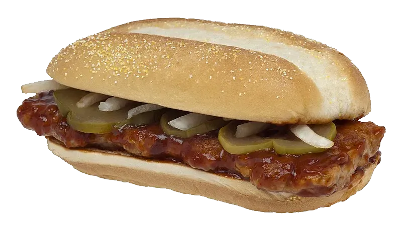 1. McDonald's McRib (By Evan-Amos, Public domain)