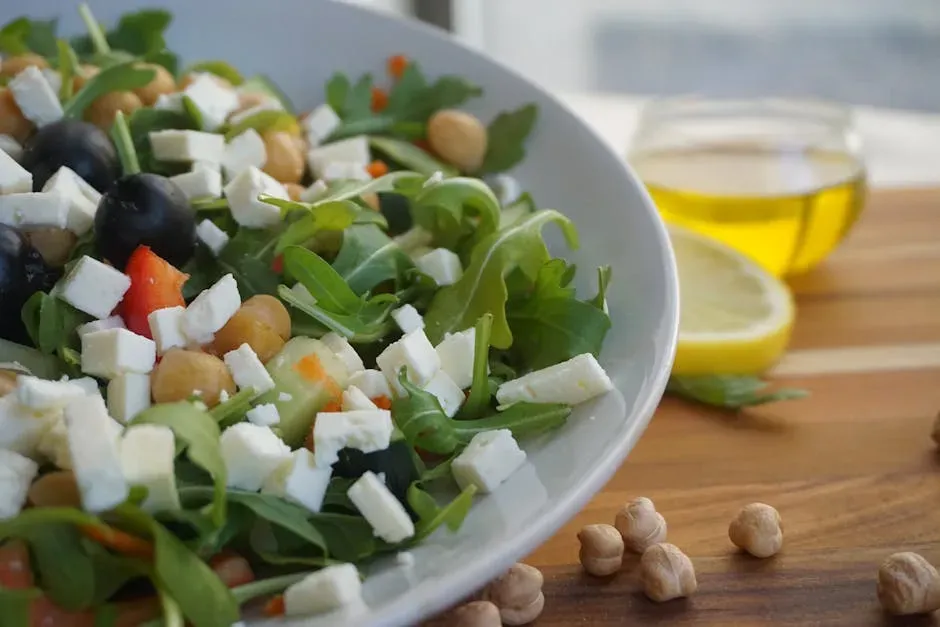 Meal 1: Classic Chickpea and Feta Salad (Image Credits: Pexels)