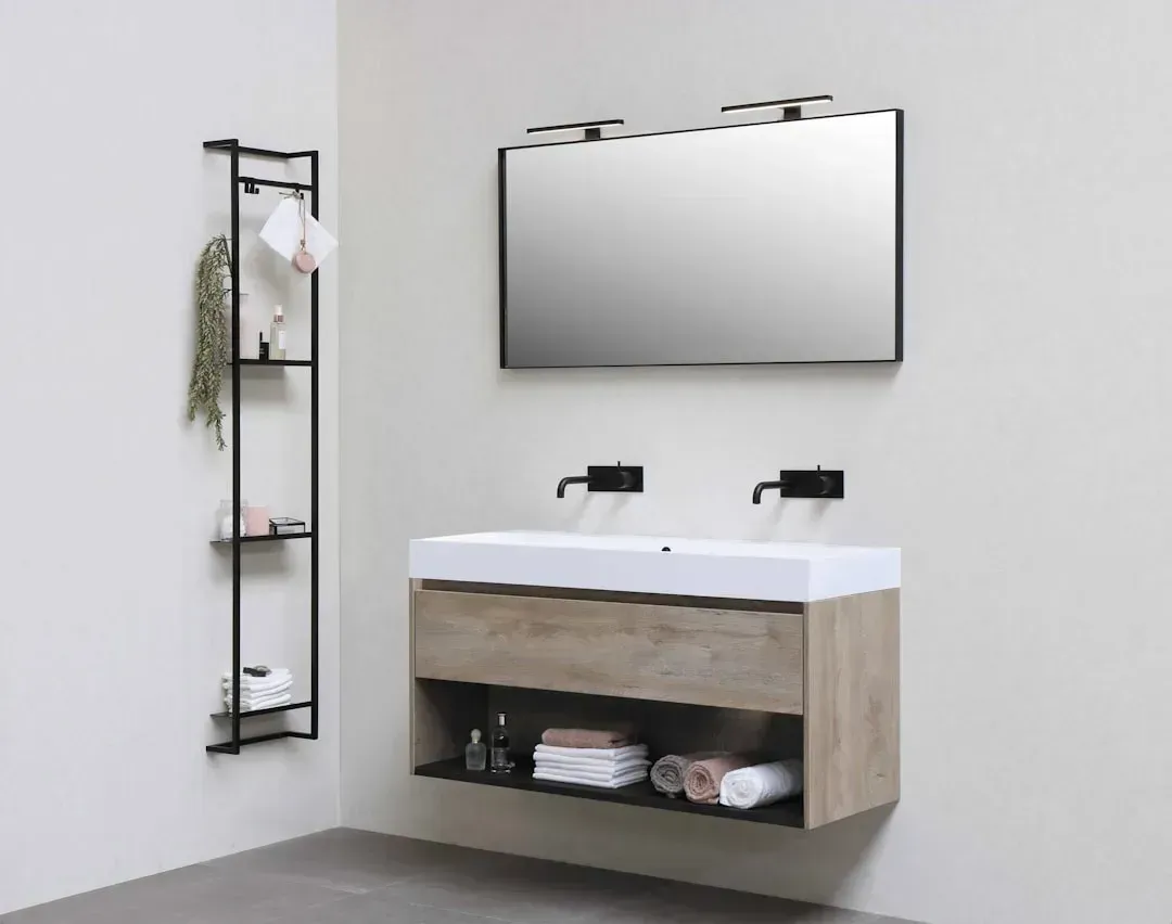 8. Open Shelving as a Vanity Alternative (Image Credits: Unsplash)
