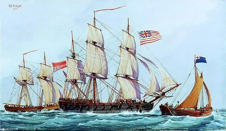 6. Columbus set sail to prove the earth was round (By William Nowland Van Powell, Public domain)