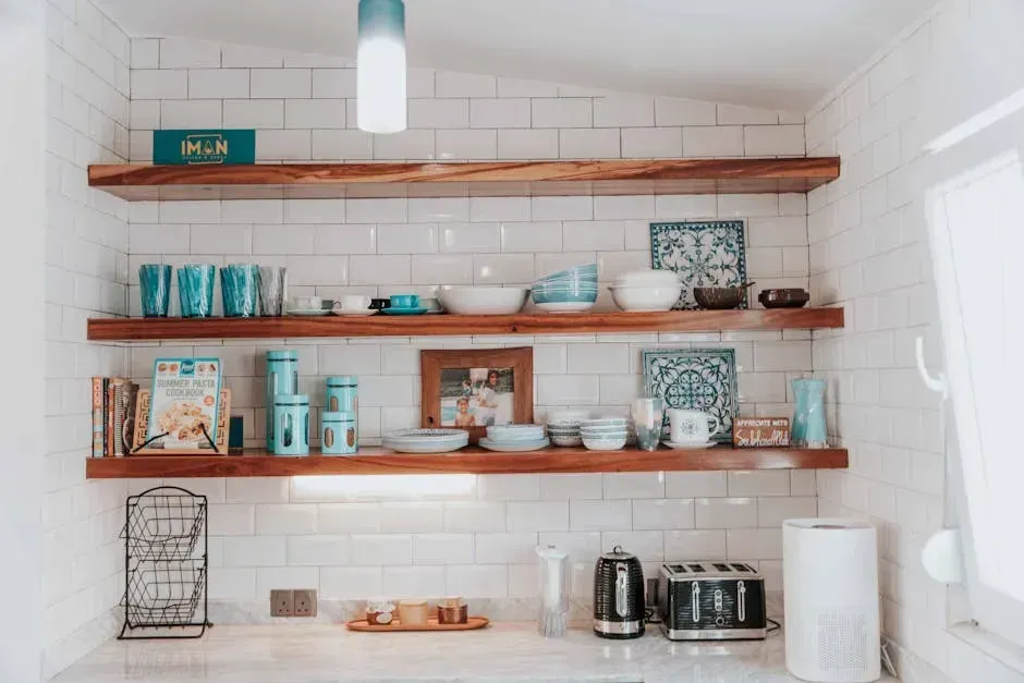 Kitchen Open Shelving (Image Credits: Pexels)