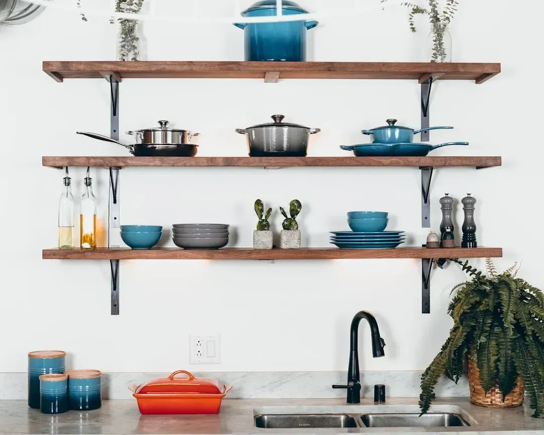 5. Excessive Open Shelving in Kitchens (Image Credits: Unsplash)