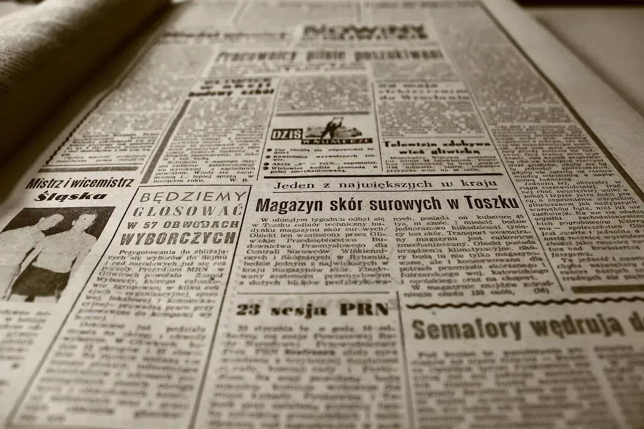 2. Old Newspapers (Image Credits: Pixabay)