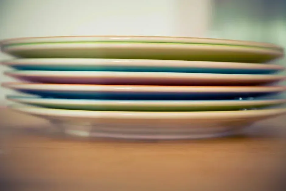 10. Stacking Plates to "Help" at the Dining Table (Image Credits: Pexels)