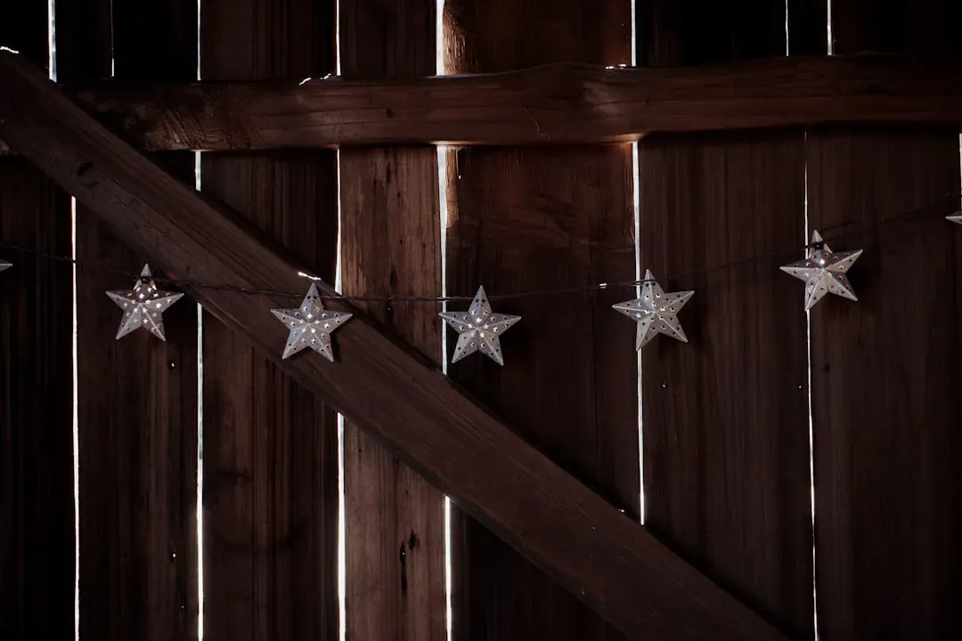 8. Decorative Metal Stars and Barn Ornaments on Every Surface (Image Credits: Unsplash)