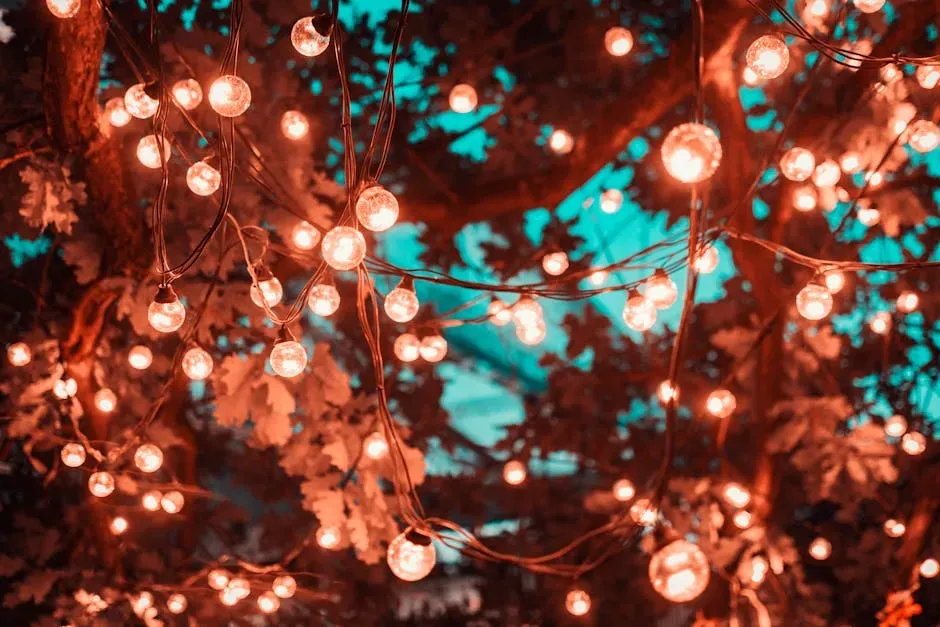 9. Strings of Permanent Outdoor Fairy Lights Along Every Fence (Image Credits: Pexels)